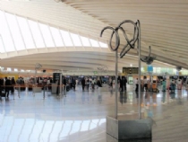 Exhibition of sculptures of large-format on the hall of BILBAO AIRPORT, SPAIN
